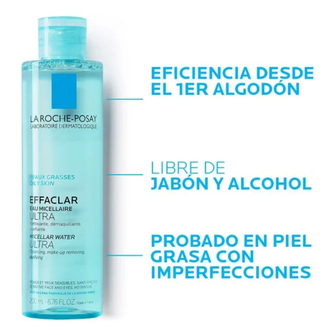 LA ROCHE-POSAY - EFFACLAR AGUA MICELAR ULTRA
