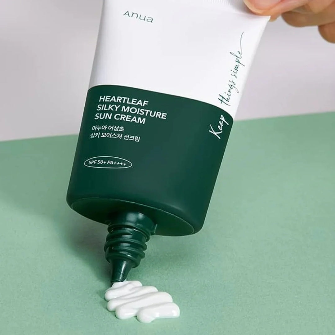 ANUA HEARTLEAF SILKY MOISTURE SUN CREAM SPF50+