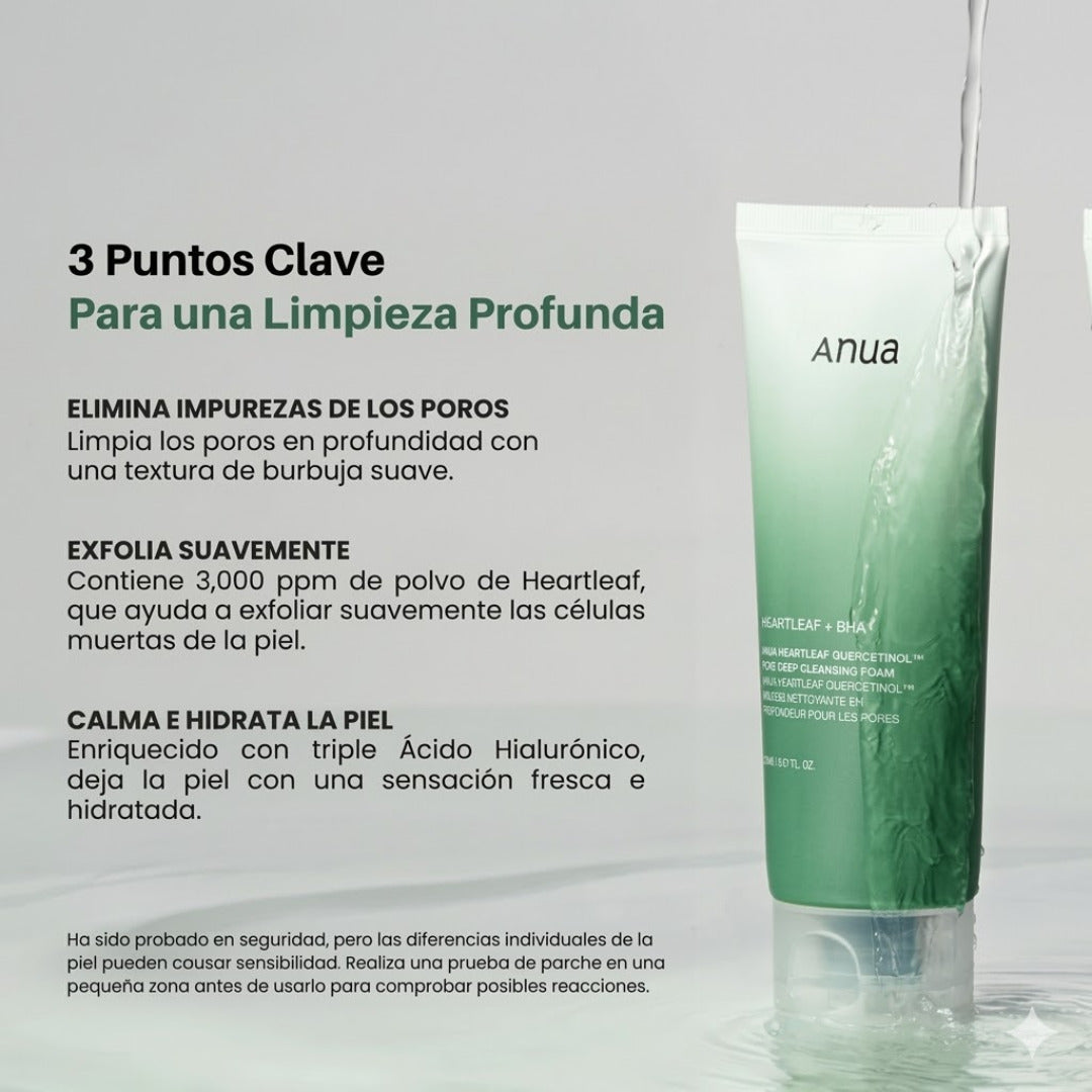ANUA - HEARTLEAF QUERCETINOL PORE DEEP CLEANSING FOAM